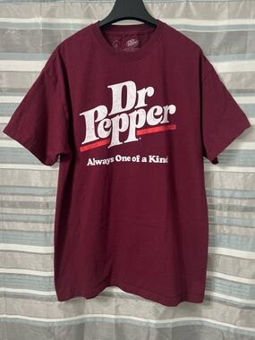 Dr Pepper Logo Always One of a Kind Burgundy T-Shirt